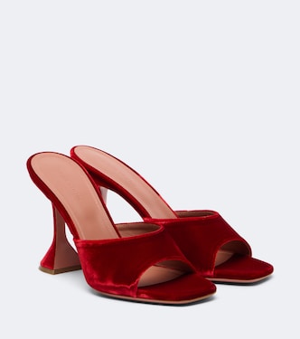 Lupita velvet mules | Amina Muaddi