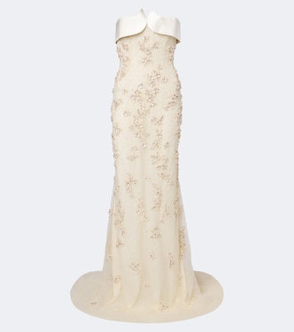 Robe longue bustier à ornements | Georges Hobeika