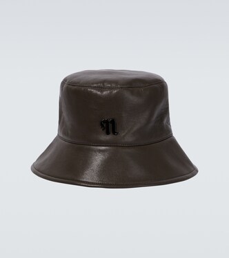 Caran faux-leather bucket hat | Nanushka