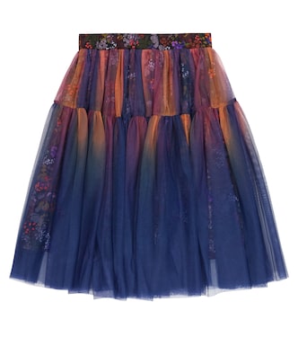 Floral jersey and tulle skirt | Paade Mode