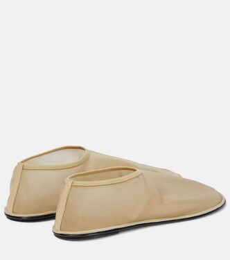 Mesh flats in beige - The Row | Mytheresa
