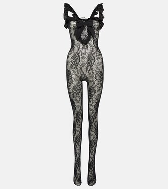 Floral lace catsuit | Alessandra Rich