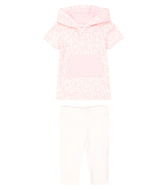 Baby logo cotton hoodie and leggings set | Marc Jacobs Kids