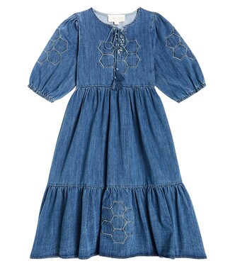 Patchwork cotton chambray dress | Petite Amalie  