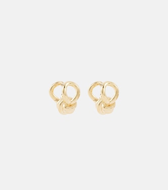 Knot gold-plated sterling silver hoop earrings | Bottega Veneta