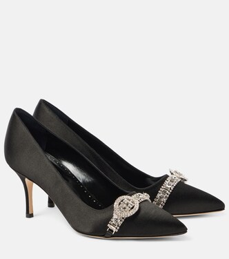 Asa 70 satin pumps | Manolo Blahnik
