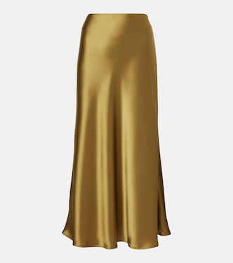 Valletta satin slip skirt | Galvan
