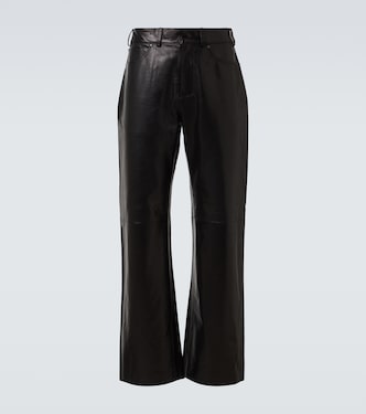 Leather straight pants | Entire Studios