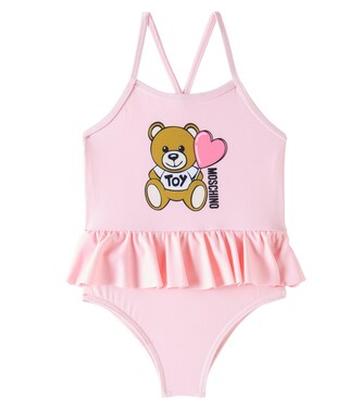 Baby Teddy Bear ruffled swimsuit | Moschino Kids