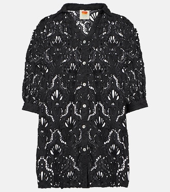 Seashell broderie anglaise cotton shirt | Farm Rio