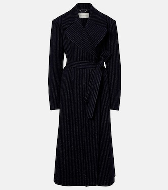 Belted pinstriped wool coat | Dries Van Noten