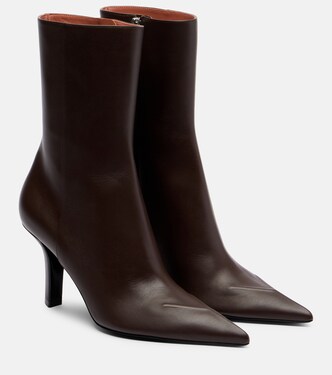 Christine 80 leather ankle boots | Amina Muaddi