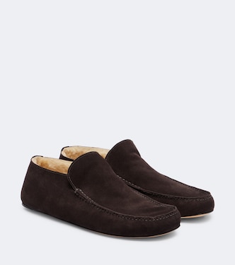 Leo shearling-lined suede loafers | The Row