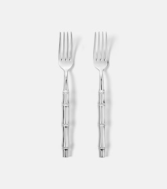 Bamboo set of 2 silver-plated forks | Gucci