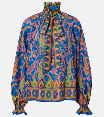 Printed cotton and silk twill blouse | Etro
