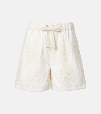 Shorts in cotone con ricamo | Moncler