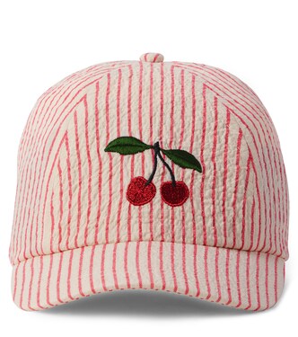 Ellie striped cotton seersucker baseball cap | Konges Sløjd
