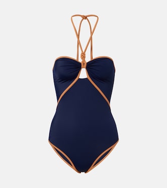 Cutout halterneck swimsuit | Johanna Ortiz