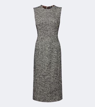 Wool and silk-blend tweed midi dress | Dolce&Gabbana