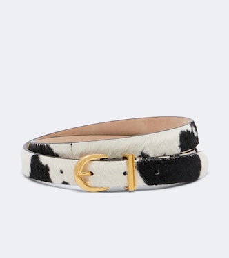 Luna cow-print calf hair belt | Khaite
