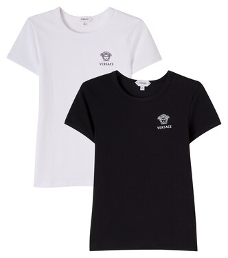 Set of 2 logo cotton-blend T-shirts | Versace Kids