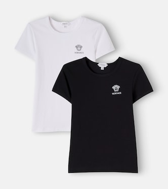 Set of 2 logo cotton-blend T-shirts | Versace Kids