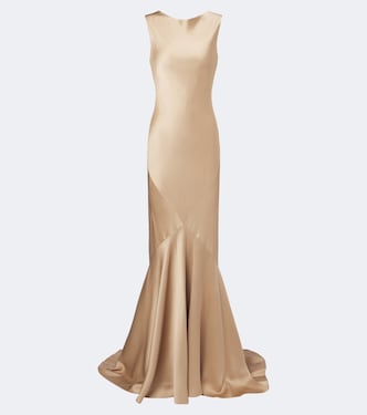 Open-back satin maxi dress | Max Mara