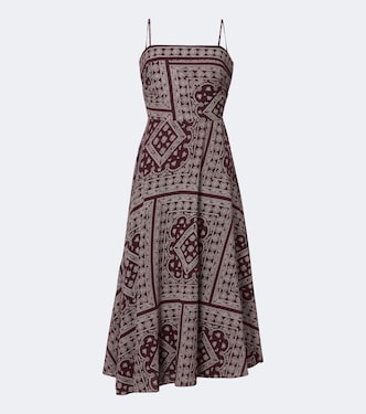 Robe midi Kitt en coton mélangé à imprimé | Veronica Beard