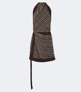 Astrid printed open-back minidress | SIR
