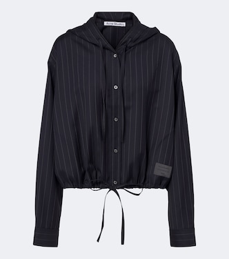 Pinstripe hooded wool jacket | Acne Studios