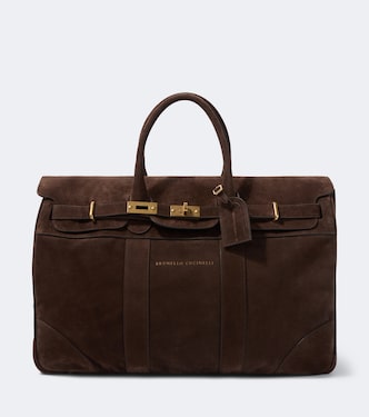 Bolso de viaje de ante | Brunello Cucinelli