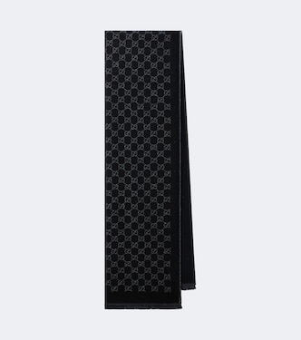 GG jacquard wool-blend scarf | Gucci