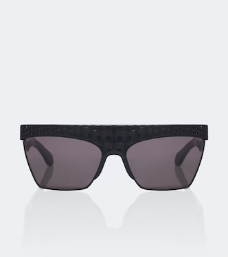 Croc-effect flat-top sunglasses | Alaïa