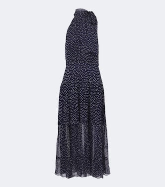 Abi polka-dot tie-neck midi dress | Rixo