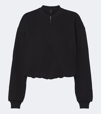 Cotton Fleece cotton-blend bomber jacket | Skims