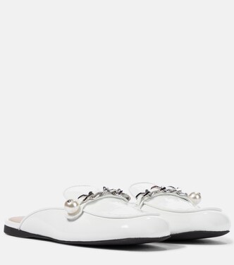 Verzierte Slippers aus Lackleder | Miu Miu