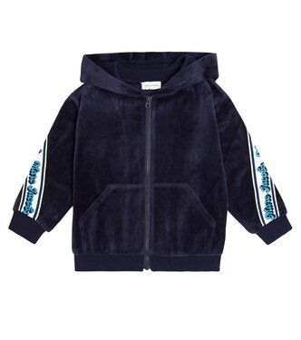 Logo velvet hoodie | Marc Jacobs Kids