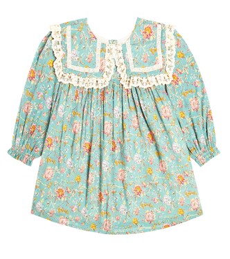 Arinola lace-trimmed floral cotton dress | Louise Misha