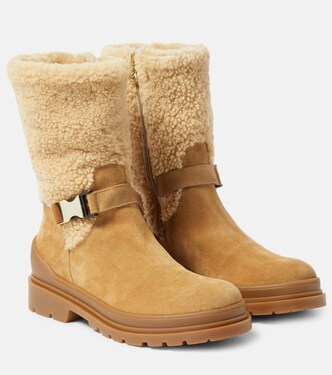 St. Moritz leather and shearling ankle boots | Bogner