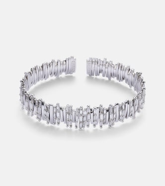 Armreif aus 18kt Weißgold mit Diamanten | Suzanne Kalan