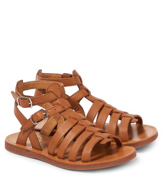 Plagette Gladiator leather sandals | Pom d'Api