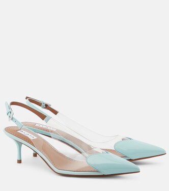 Le Cœur patent leather and PU slingback pumps | Alaïa