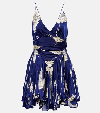 Robe Margot imprimée en satin | Khaite