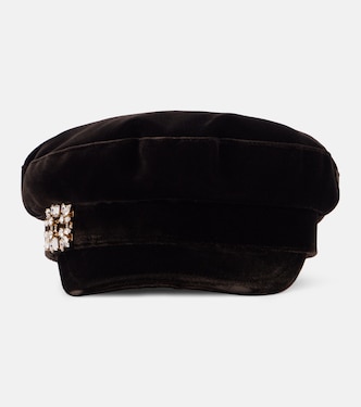 Velvet newsboy cap | Roger Vivier