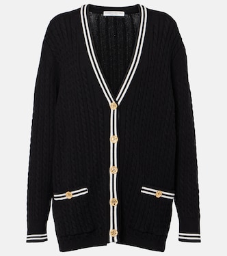 Cable-knit cotton cardigan | Alessandra Rich
