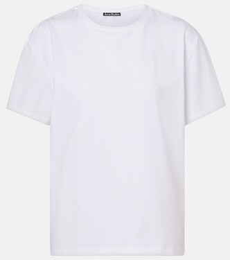 Face cotton-blend jersey T-shirt | Acne Studios