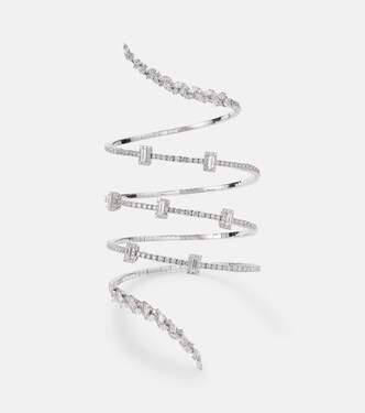 Bracelet Y-Couture en or blanc 18 ct et diamants | Yeprem