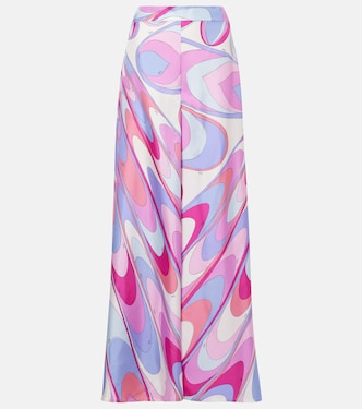 Iride silk twill wide-leg pants | Pucci
