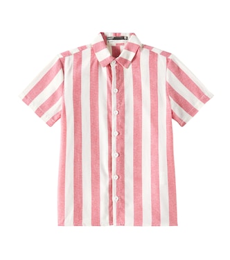 Maxi striped cotton shirt | Fábula