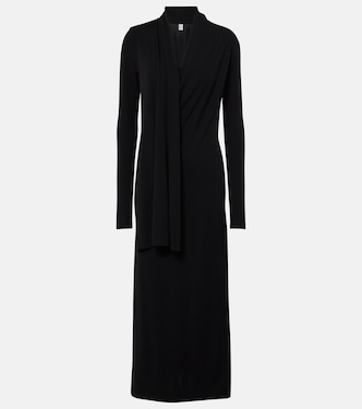 Scarf-detail jersey maxi dress | Toteme